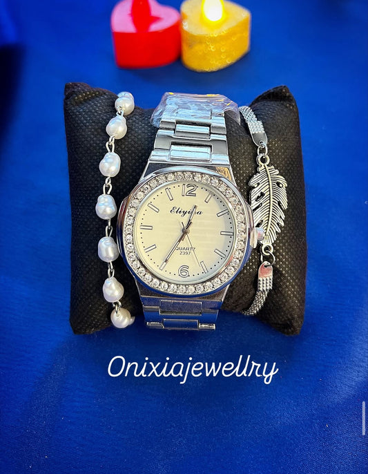 ساعة + اساور