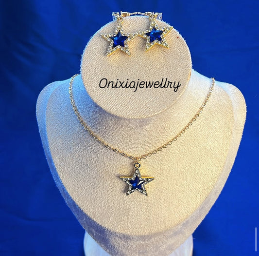 Parure étoile bleue