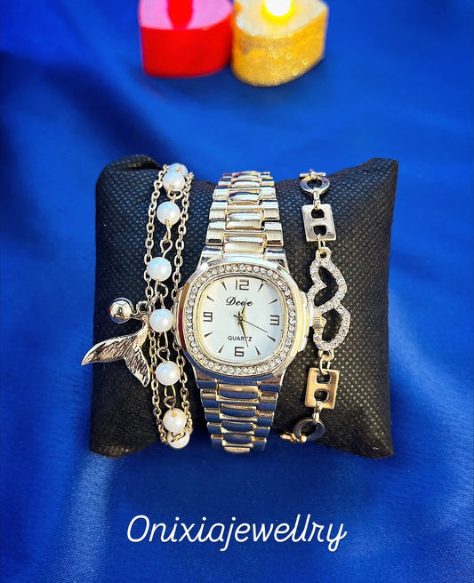 ساعة + اساور