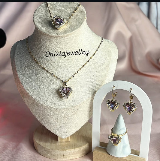 ￼ parure pink heart