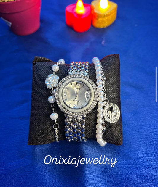 ساعة + اساور