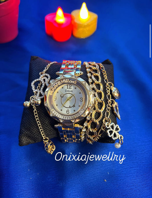 ساعة + اساور