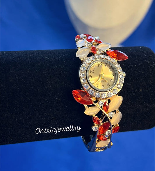 Montre de soirée rouge